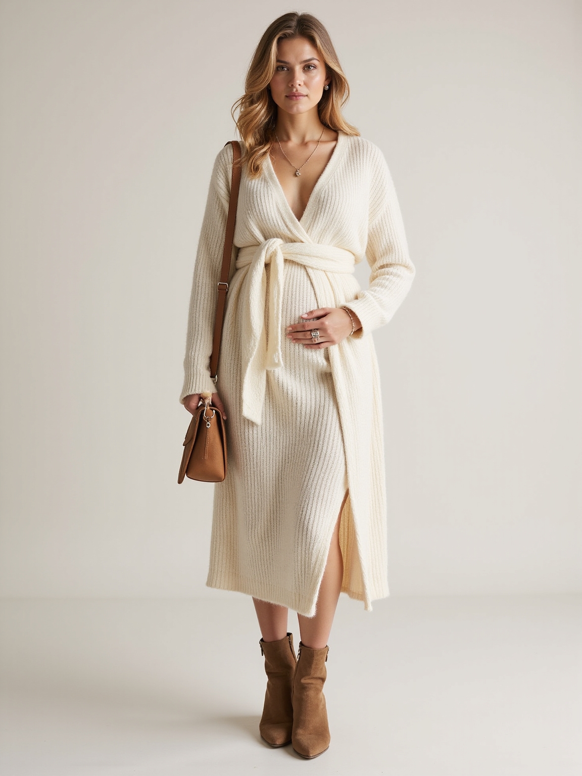 cozy polished bump friendly knitset