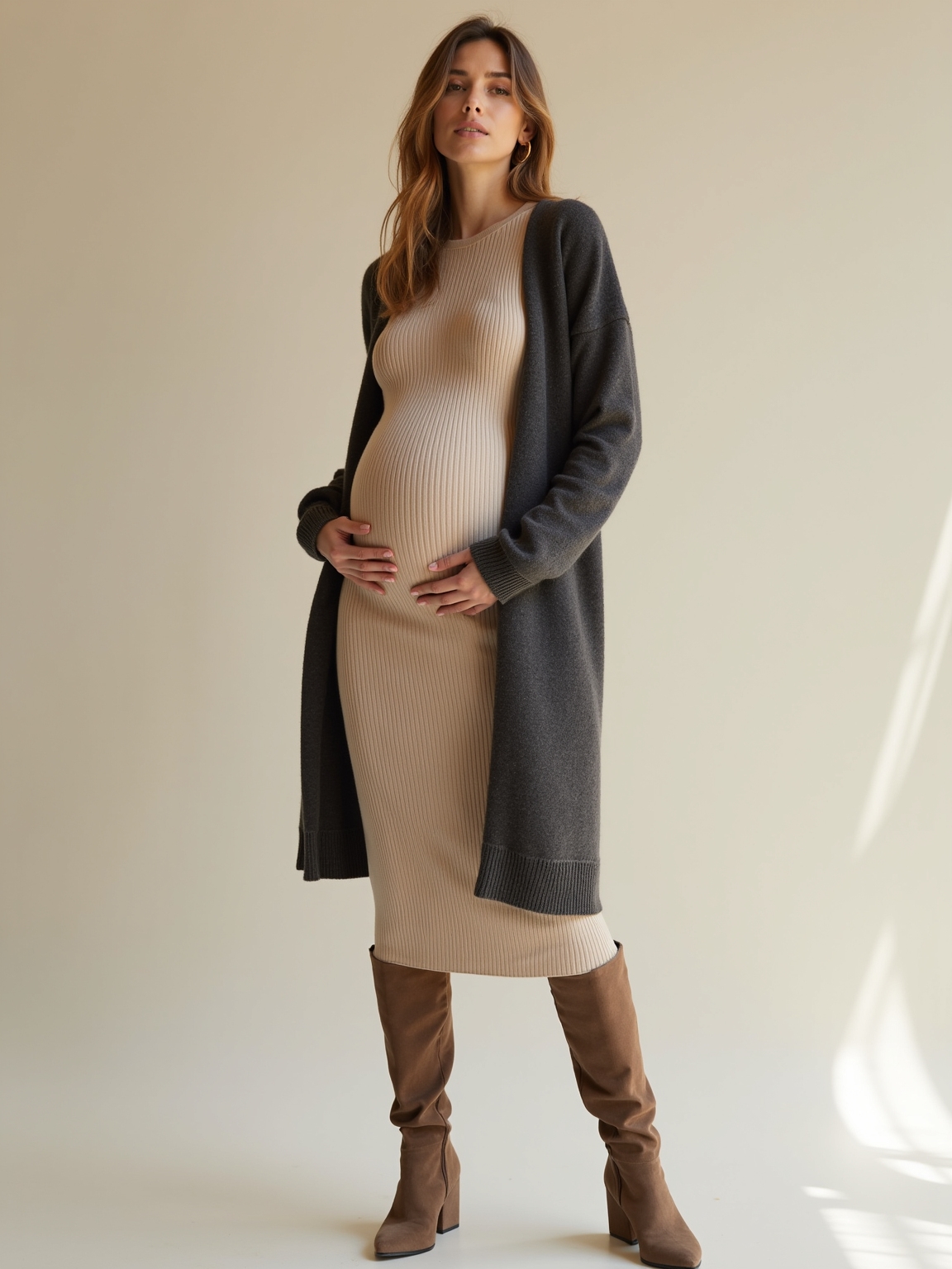 cozy stretchy seasonal maternity knitwear