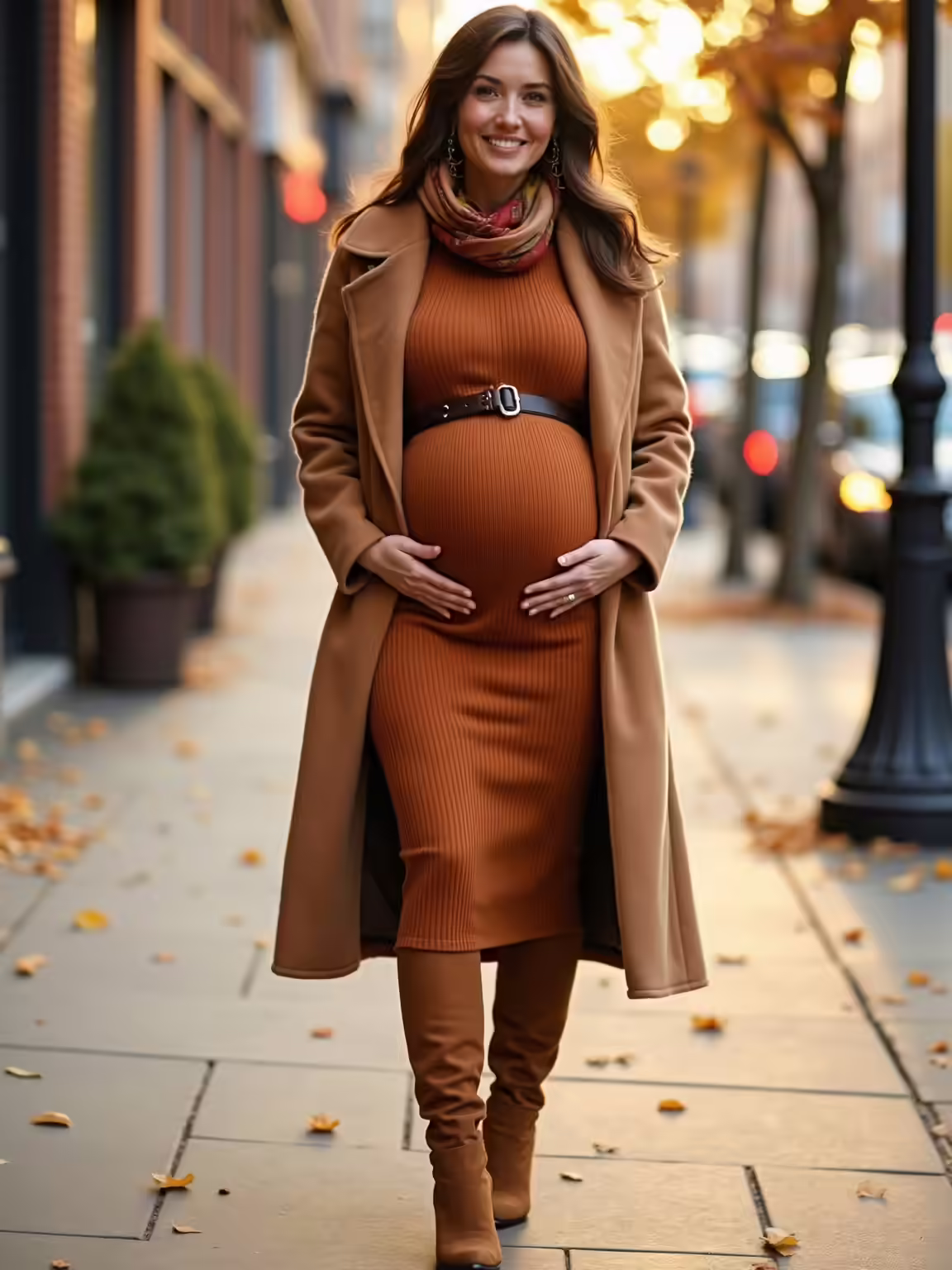 cozy stylish fall maternity outfits
