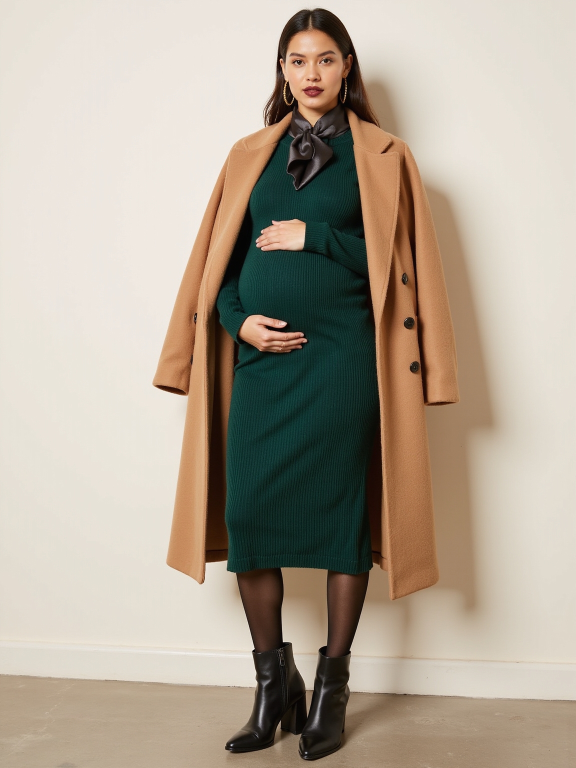 cozy supportive maternity dress ensemble