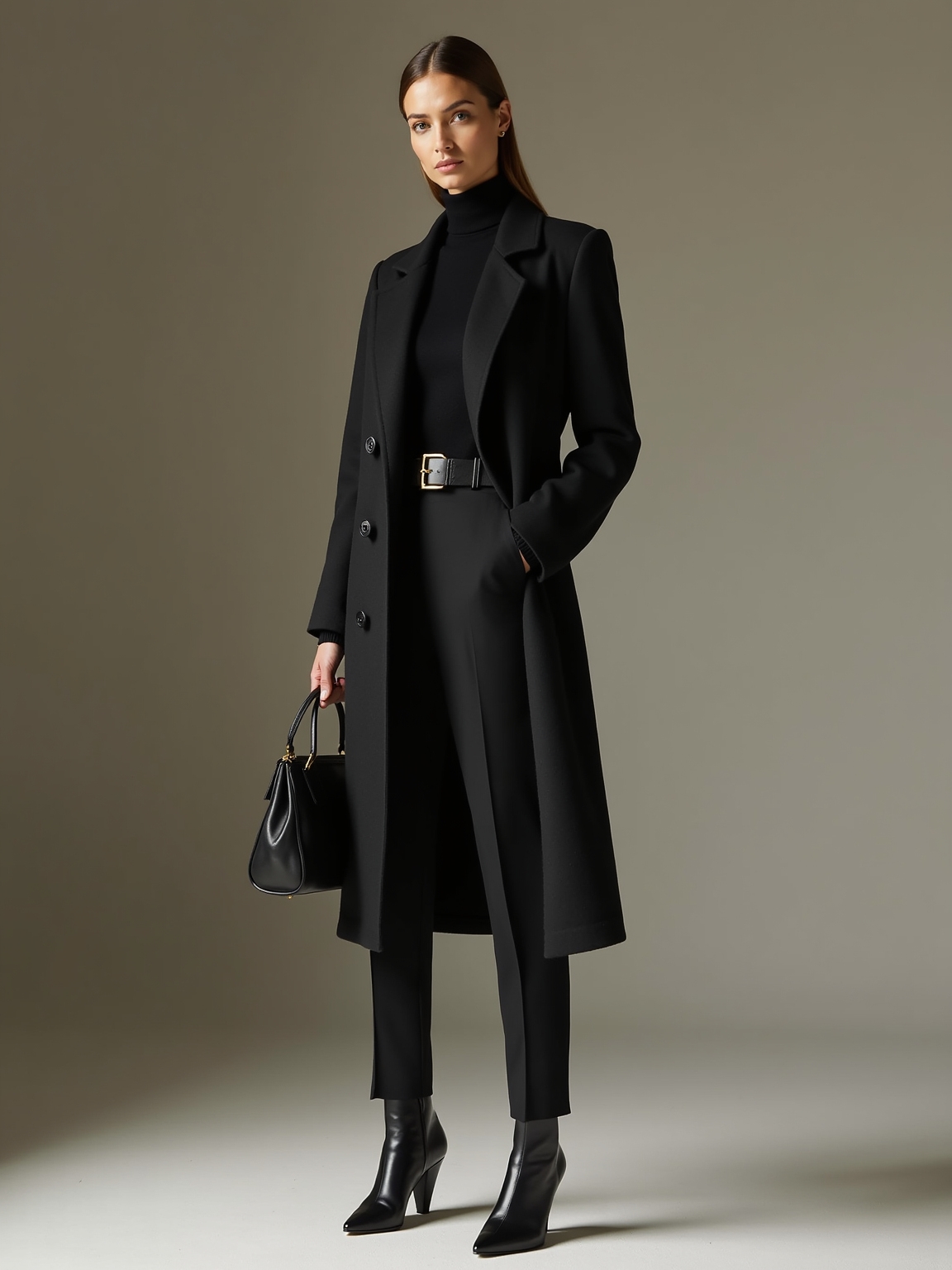 crisp all black polished workwear