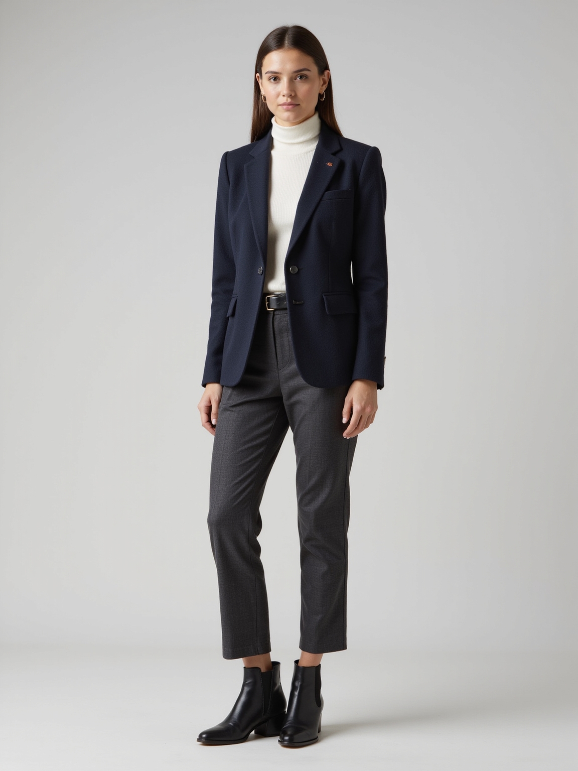 crisp layered refined monochrome silhouette