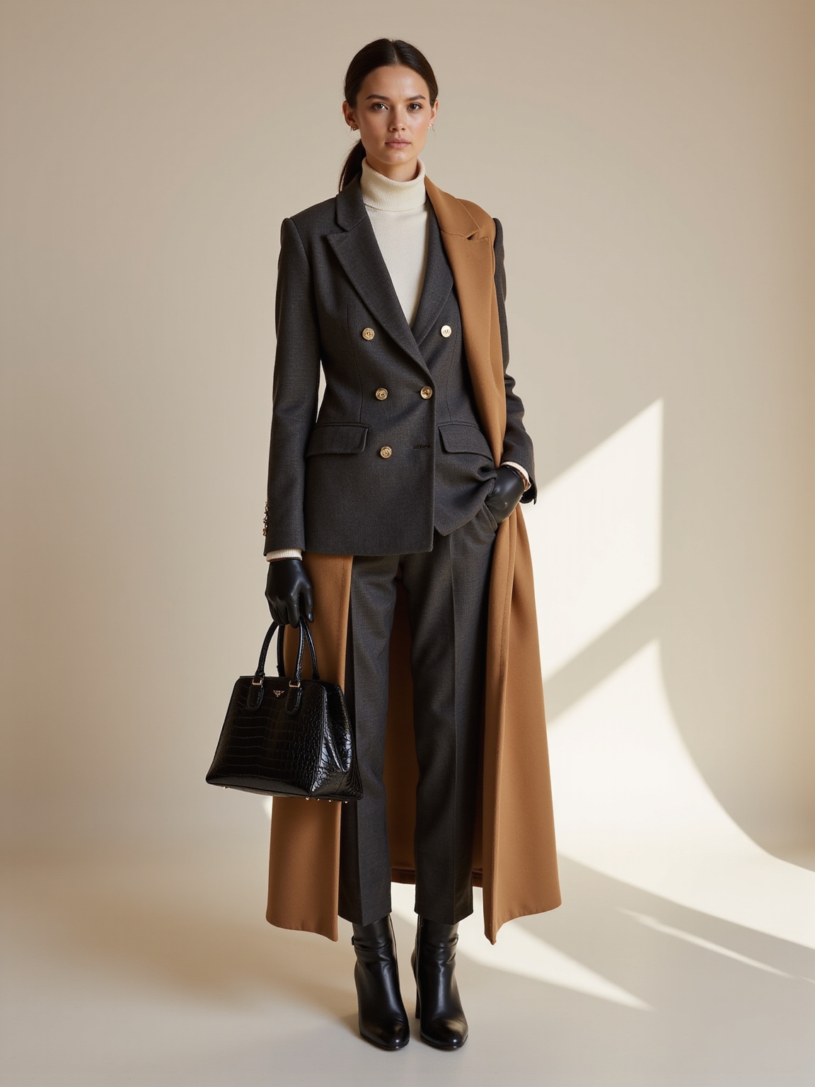 crisp tailored layers with texture