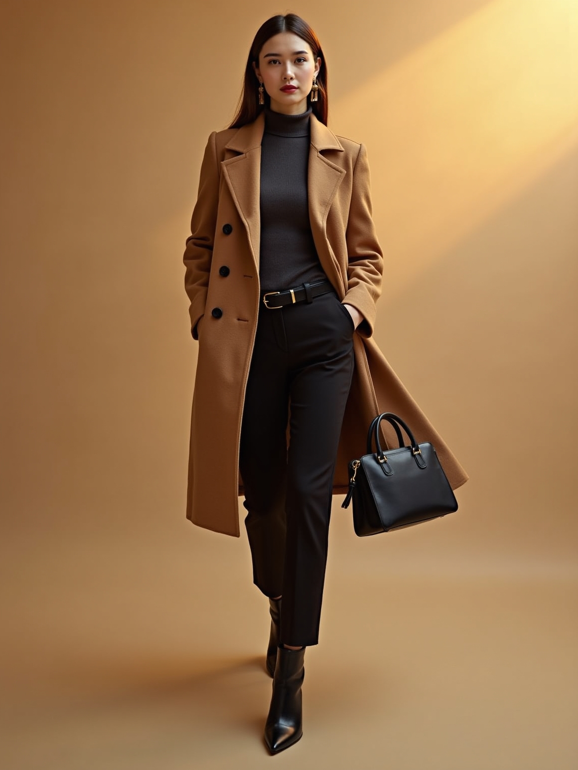 crisp tailored neutral outerwear