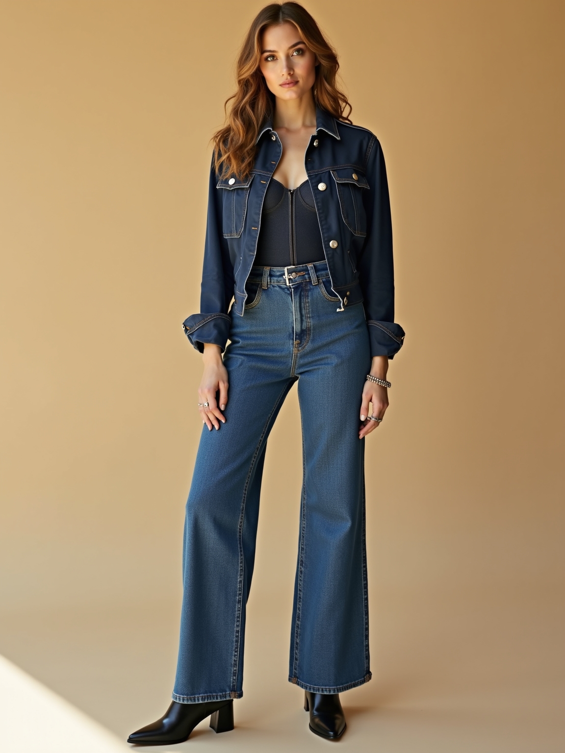 cropped indigo high rise harmony