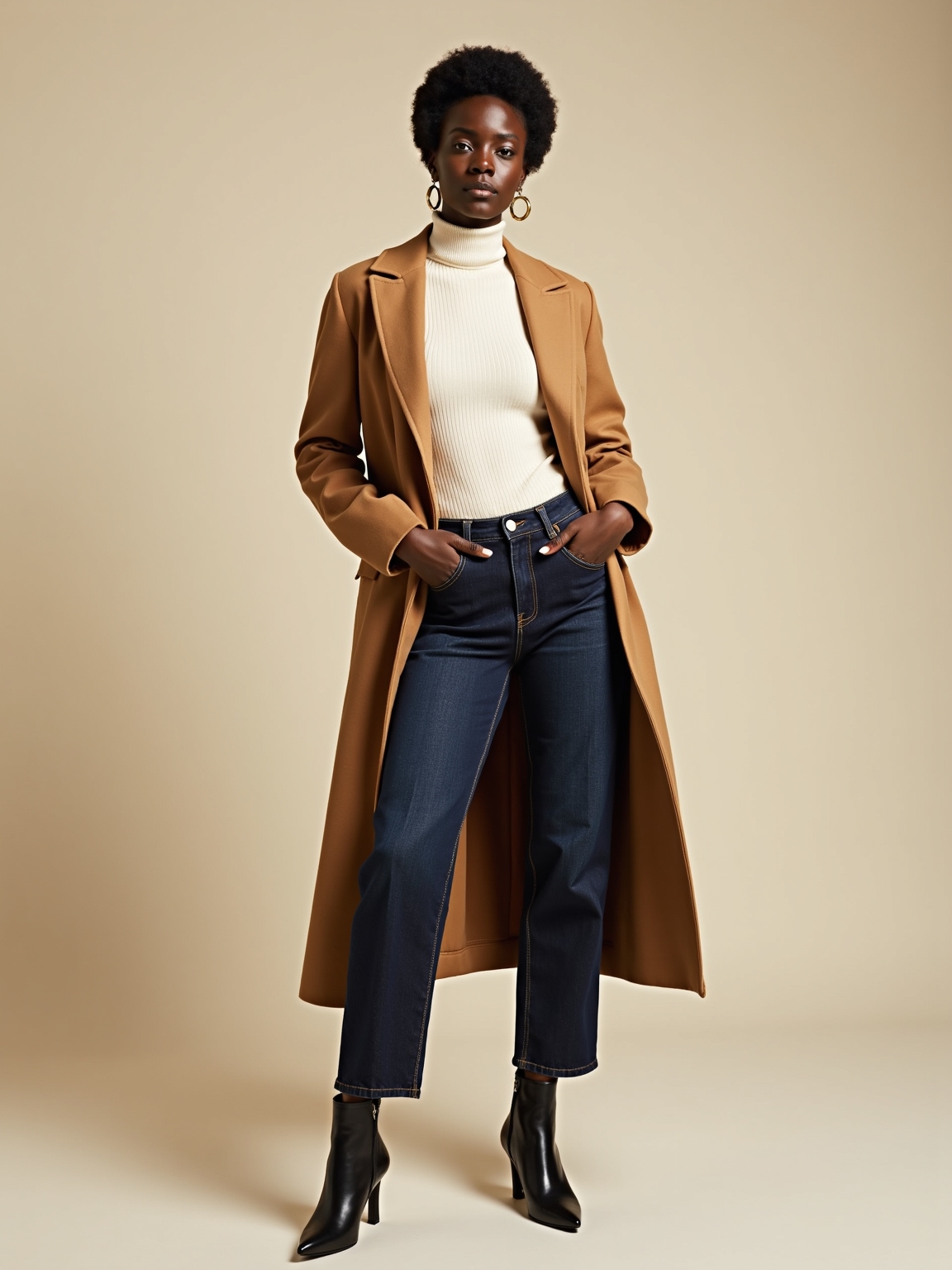 dark wash denim longline coat