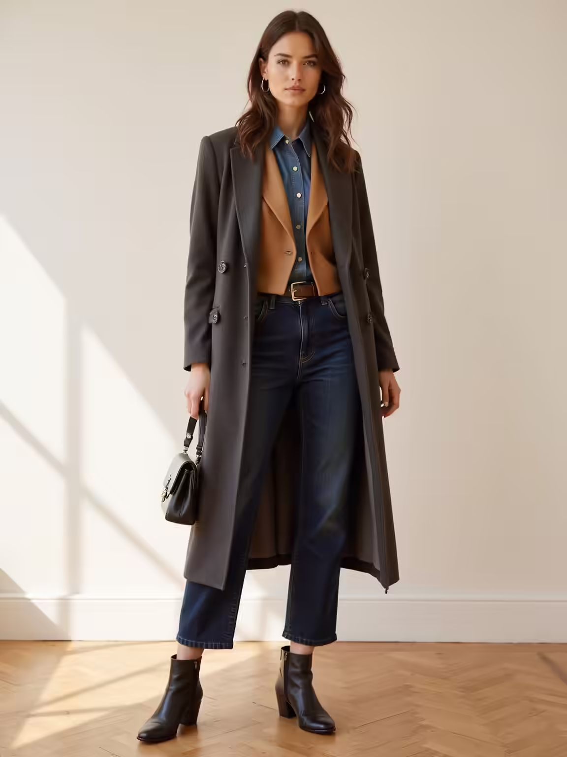 denim layers with tailored structure