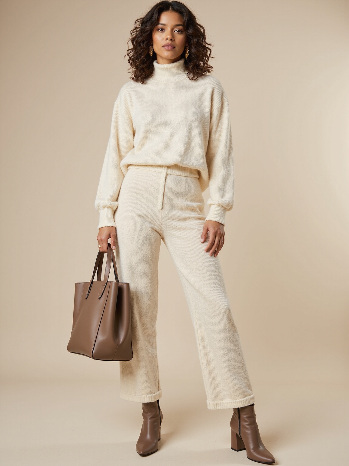 effortless textured matching knitsets