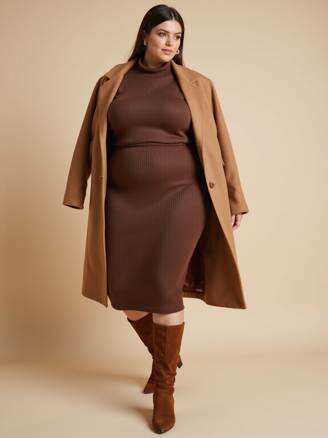elevated ribbed knit ensemble