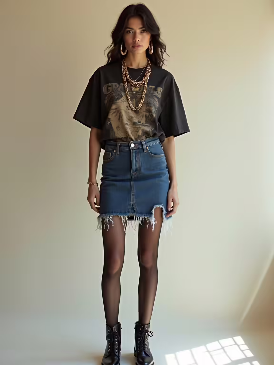 faded band tee ensemble