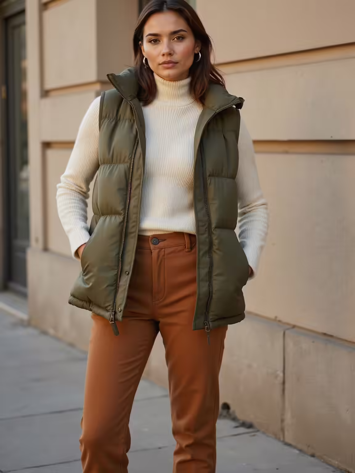 featherlight quilted vest layering