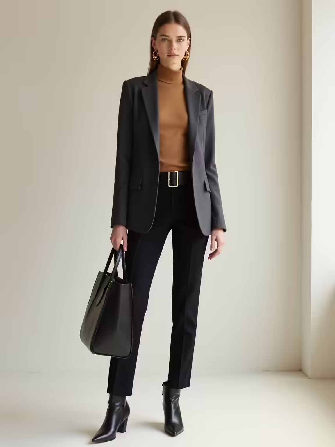 fine gauge sweater with blazer