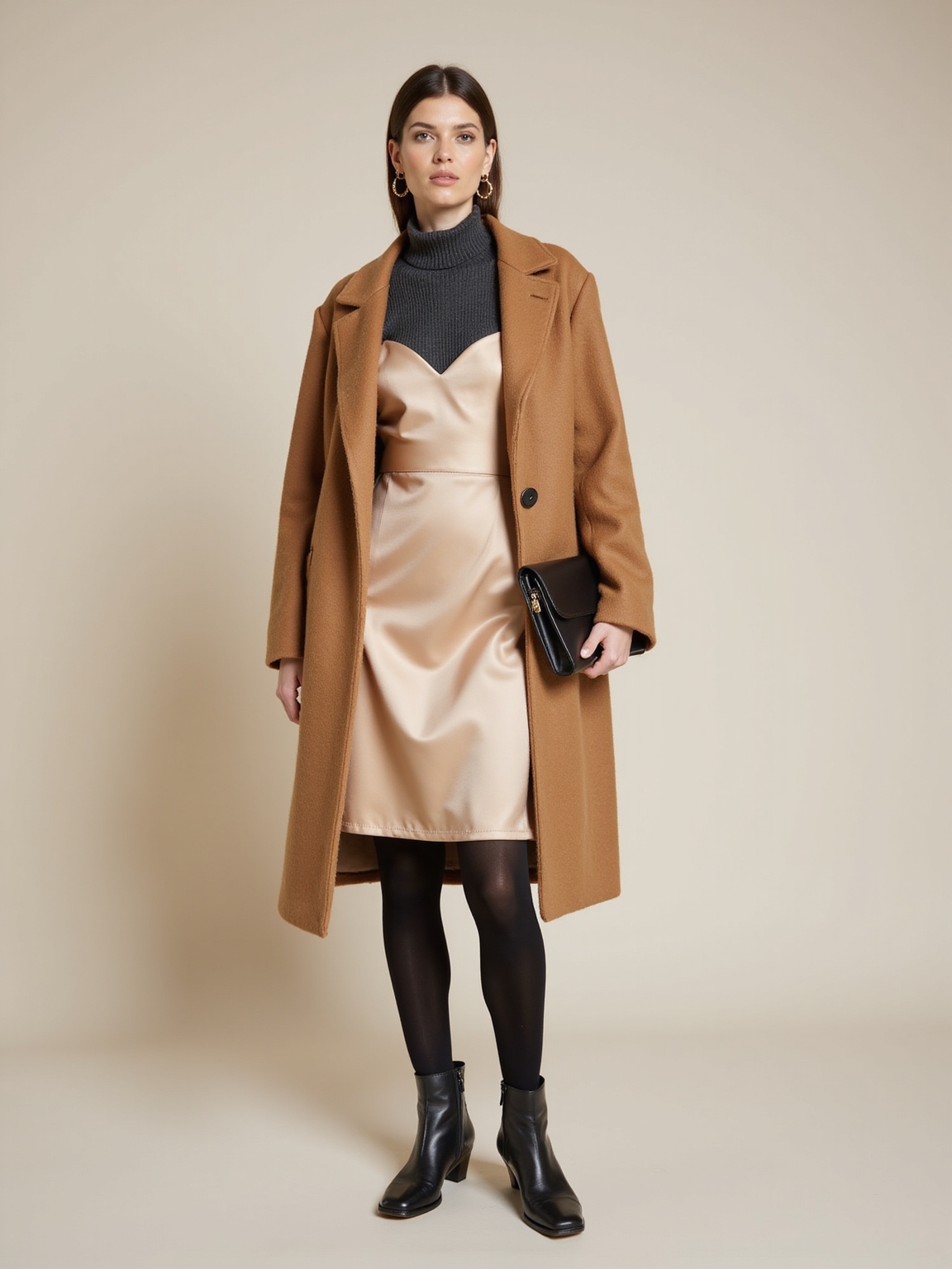 fine knit turtleneck under slip