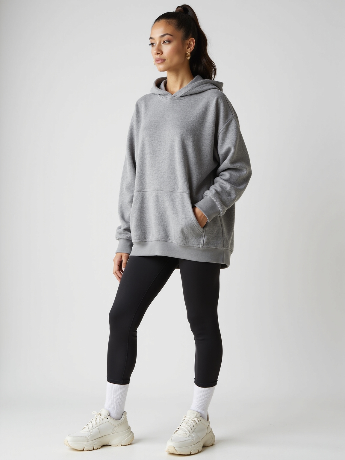 fleece lined leggings and hoodie