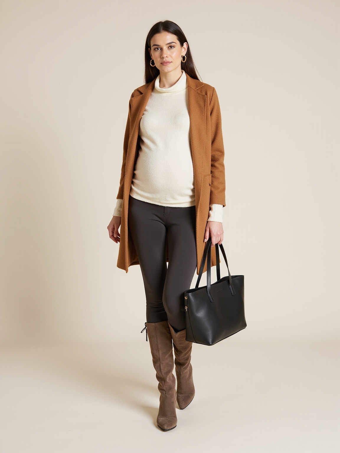 fleece lined maternity leggings warmth