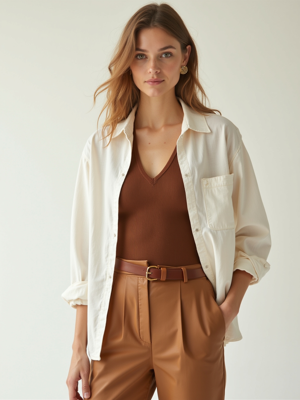 gauzy linen over knit