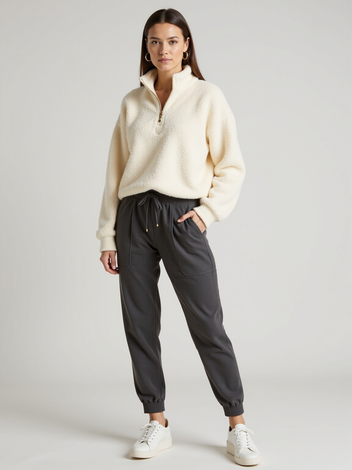 half zip fleece with joggers