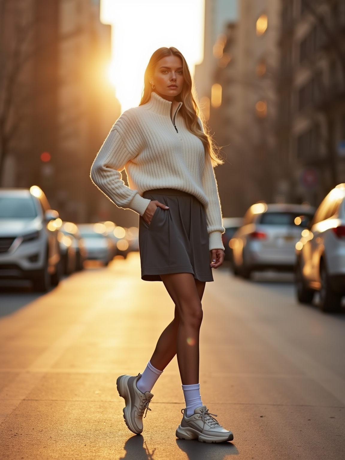 half zip pullover athletic skort