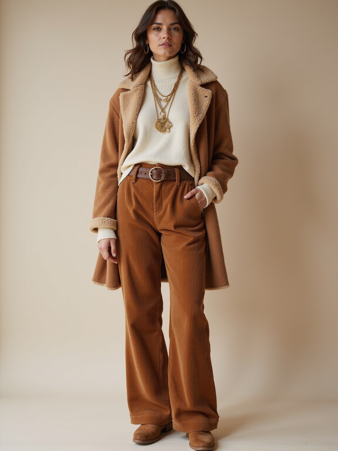 high rise wide leg layered comfort