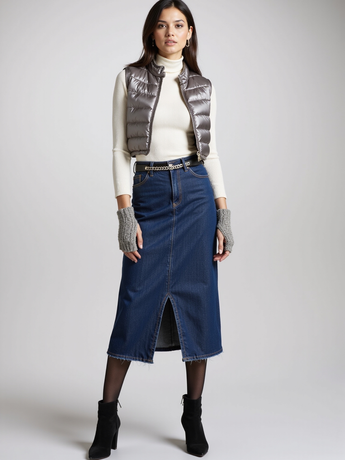 indigo denim with metallics