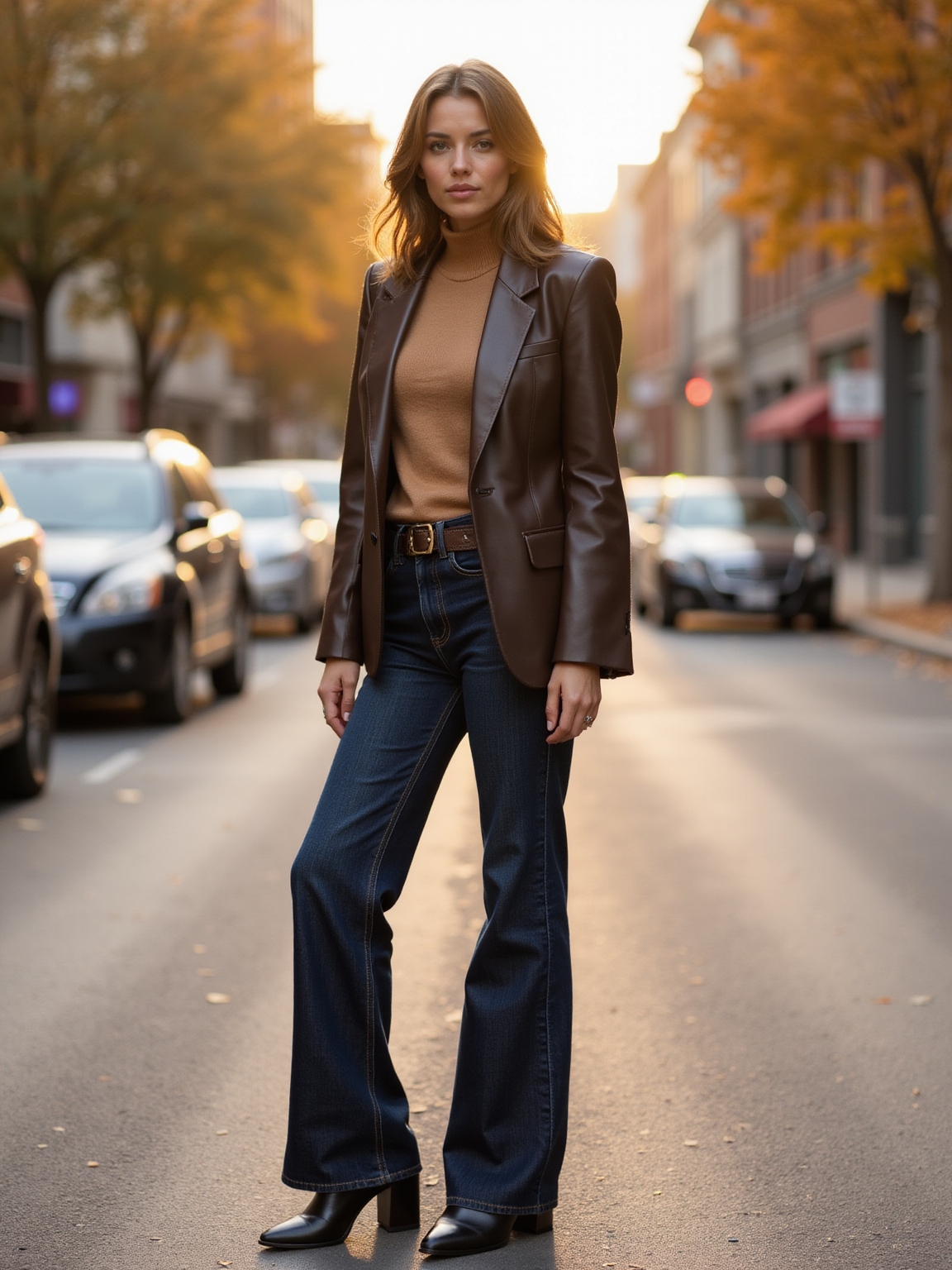 inky dark wide leg denim