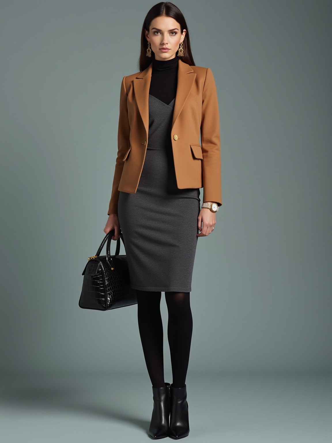 insulated dresses opaque tights blazers