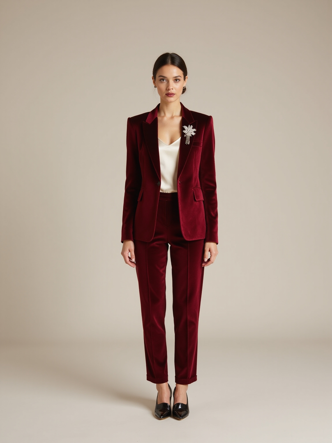 jewel tone velvet lapel elegance