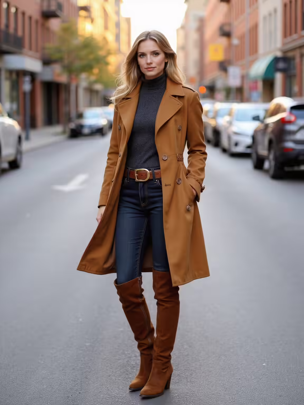 knee high boots trench warmth