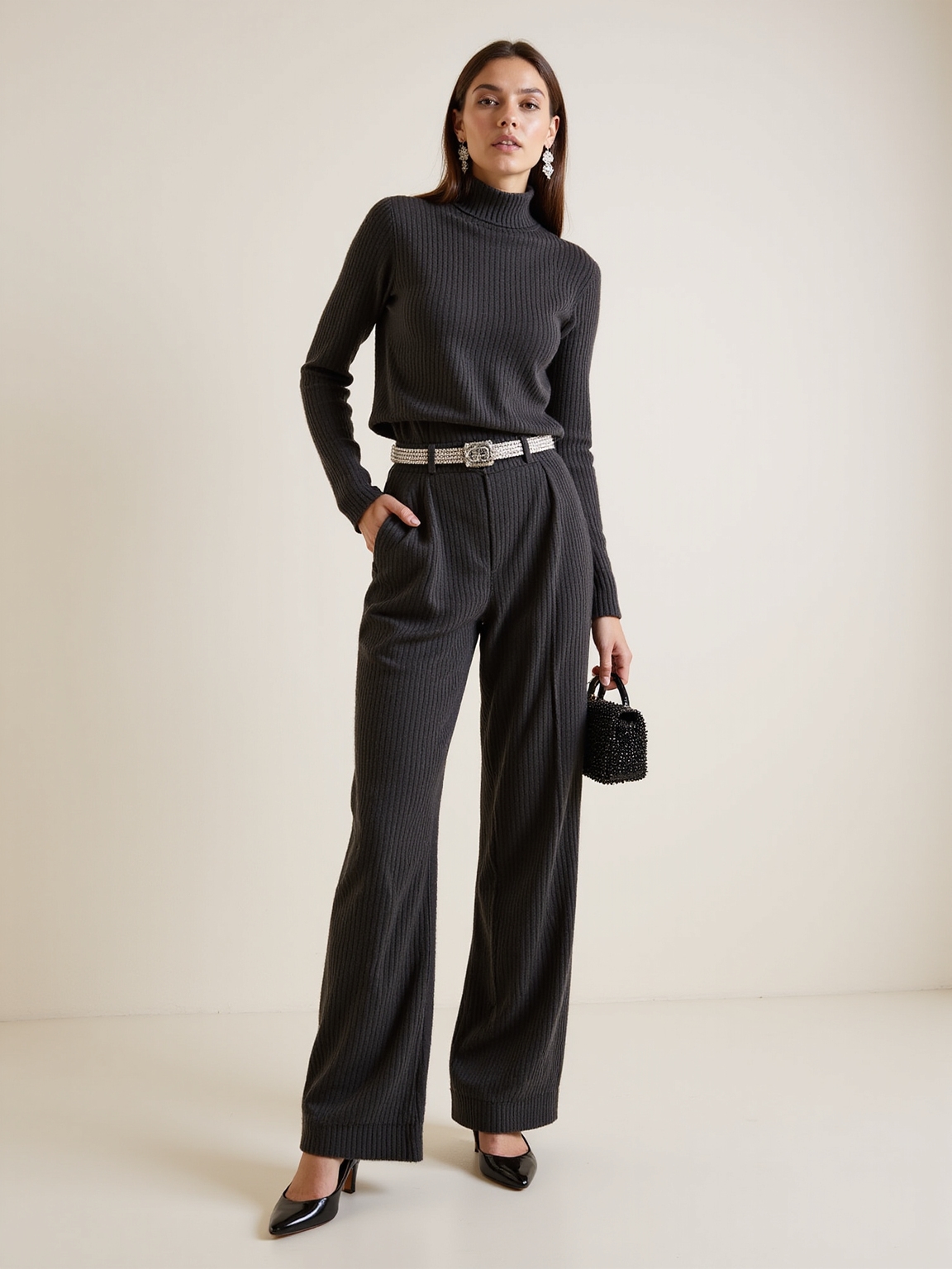 knit co ord with crystals