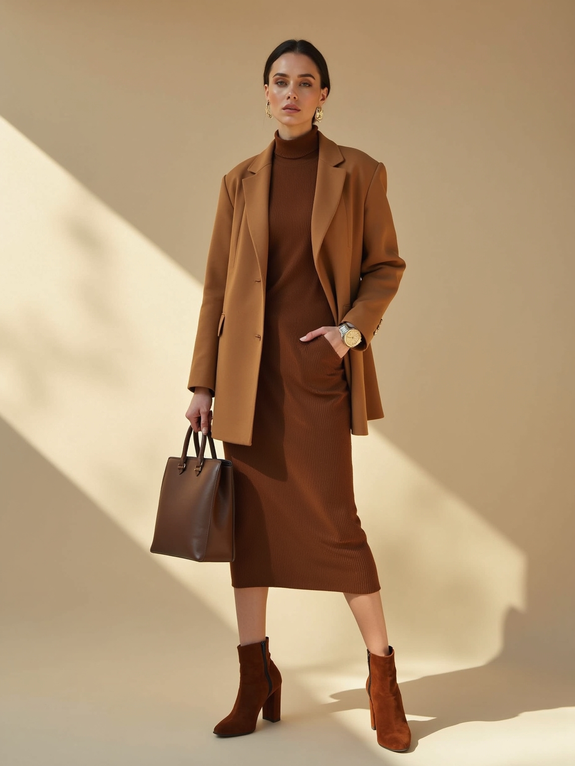 knit dress with blazer