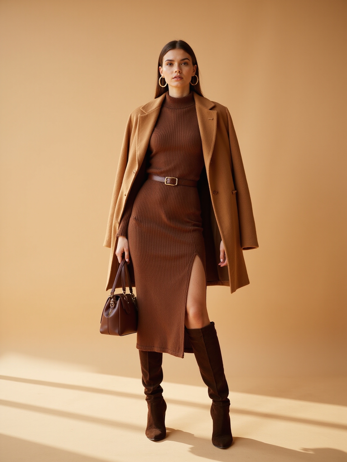 knit dress with tailored collar