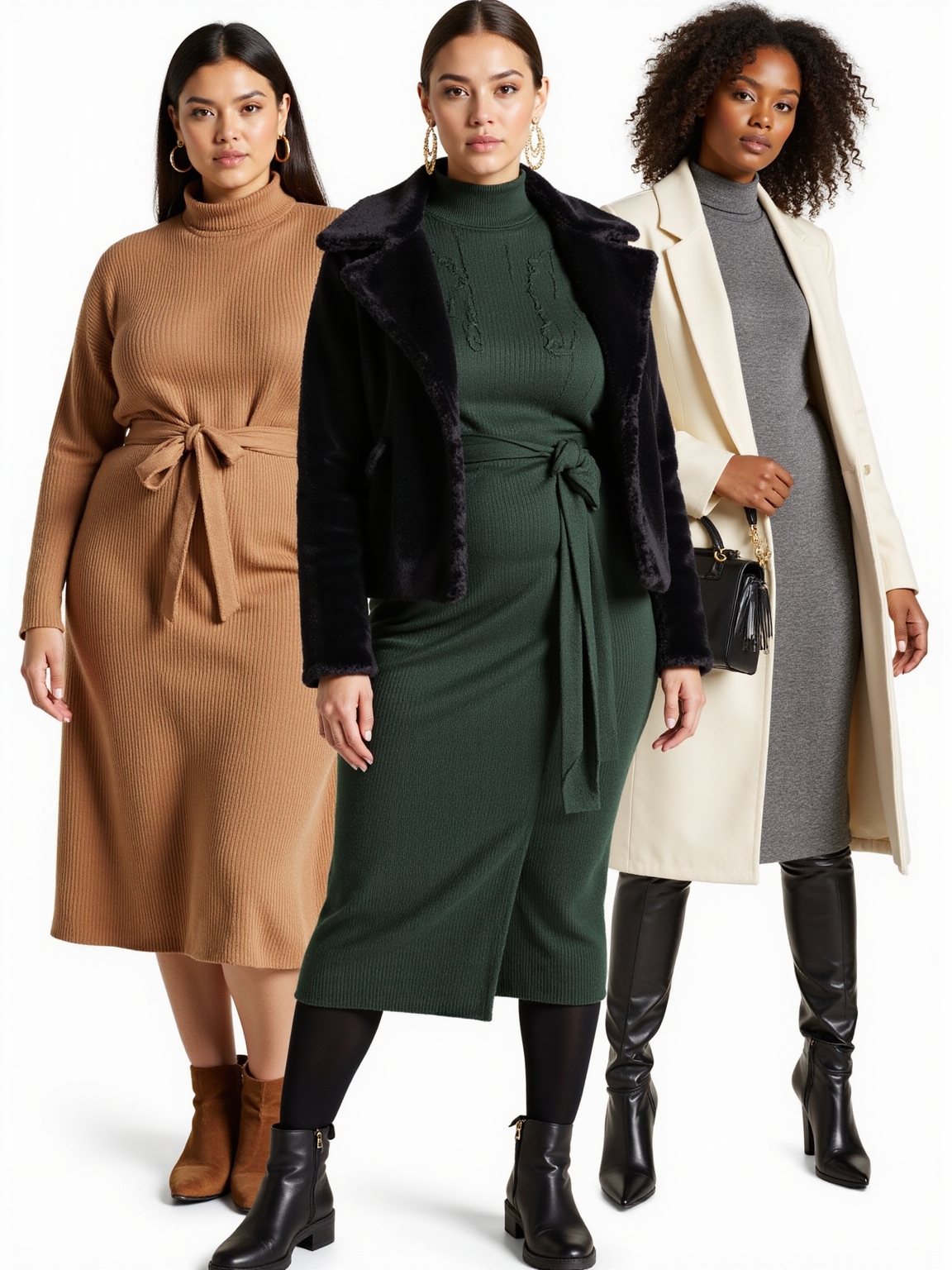 knitwear layered with contrast