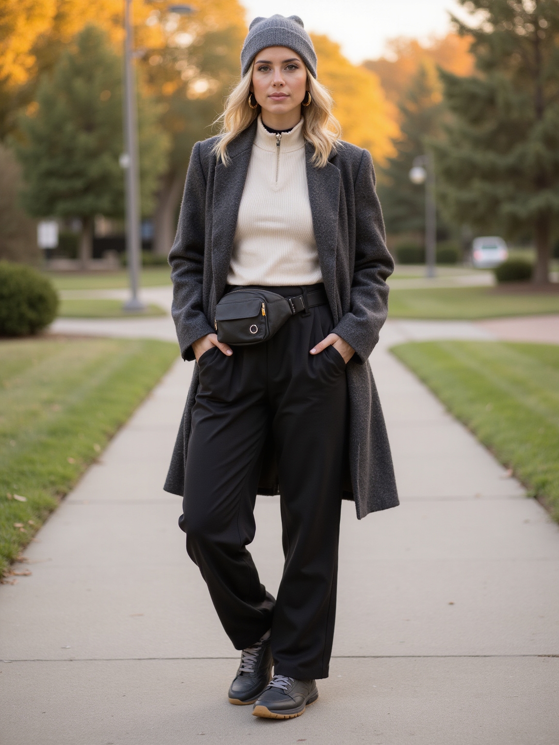 layered athleisure for campus