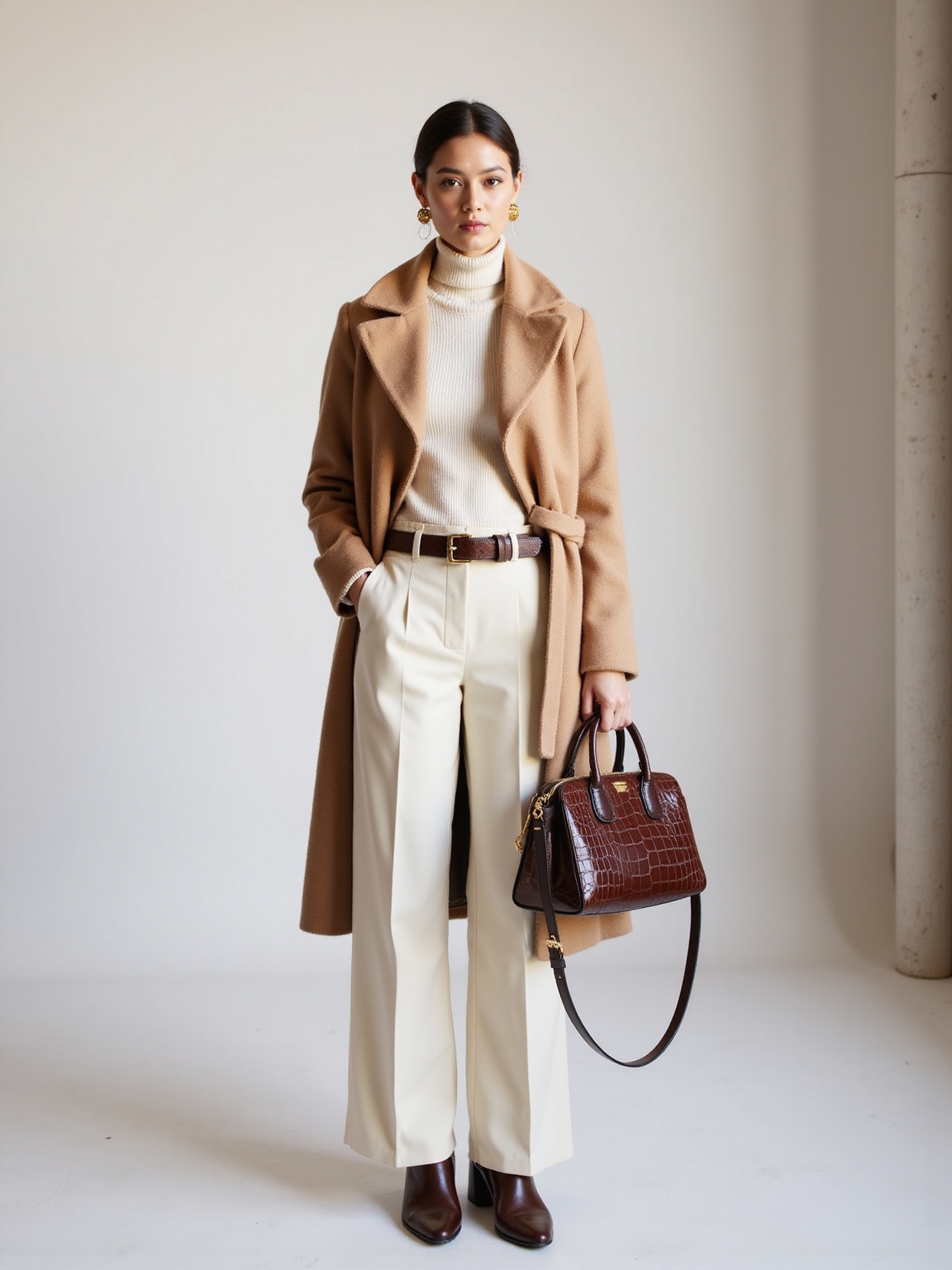 layered cozy chic weekend outfit