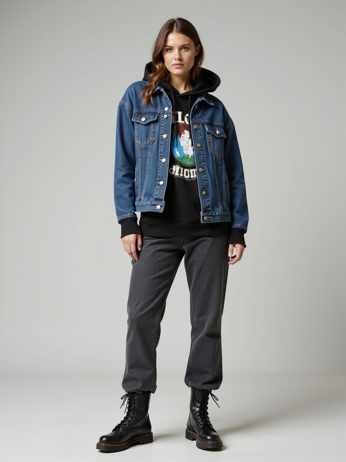 layered gritty denim aesthetic