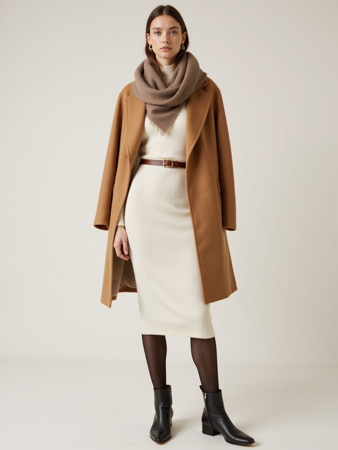 layered minimalist winter dresswear