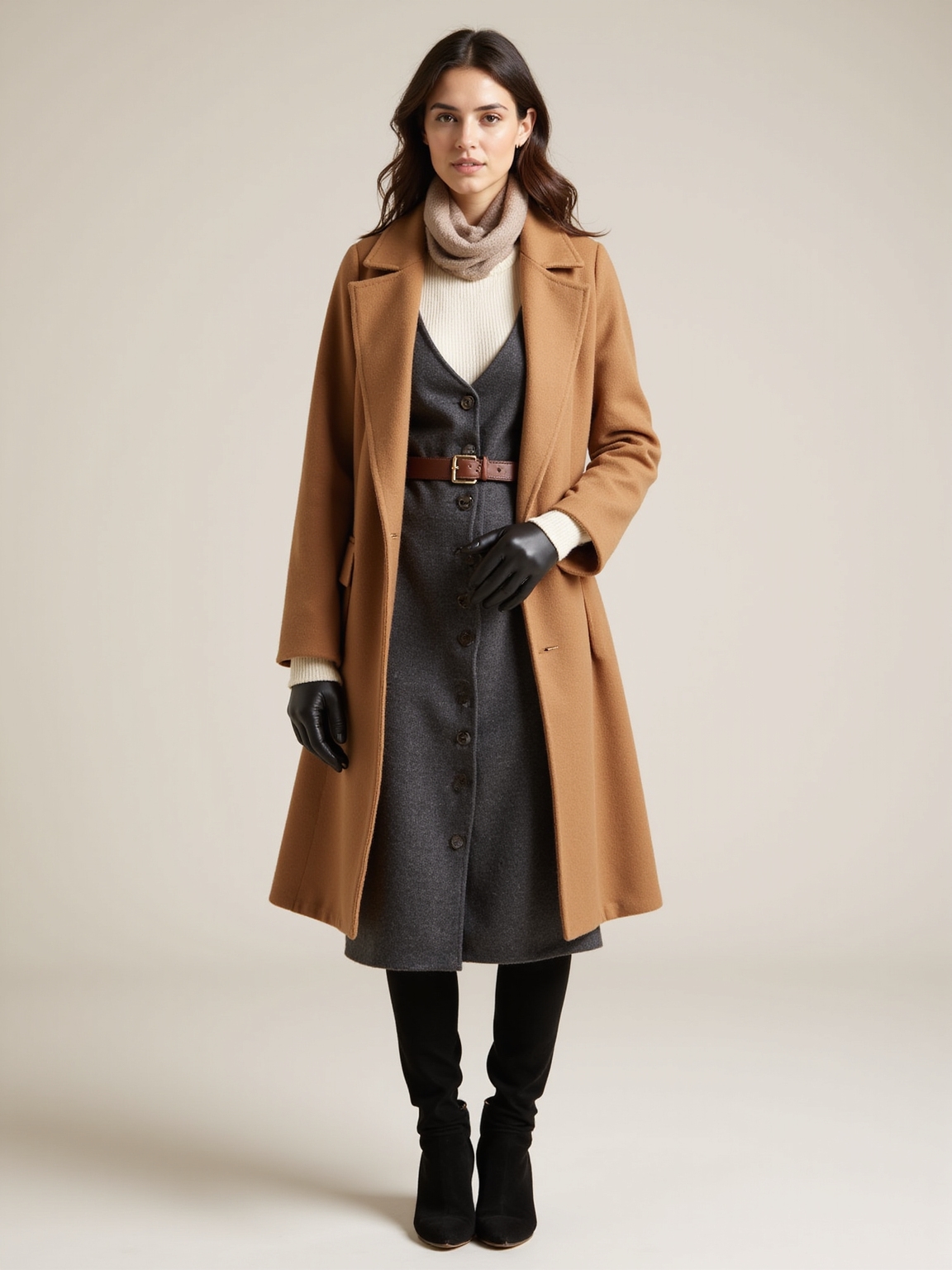 layered modest winter warmth