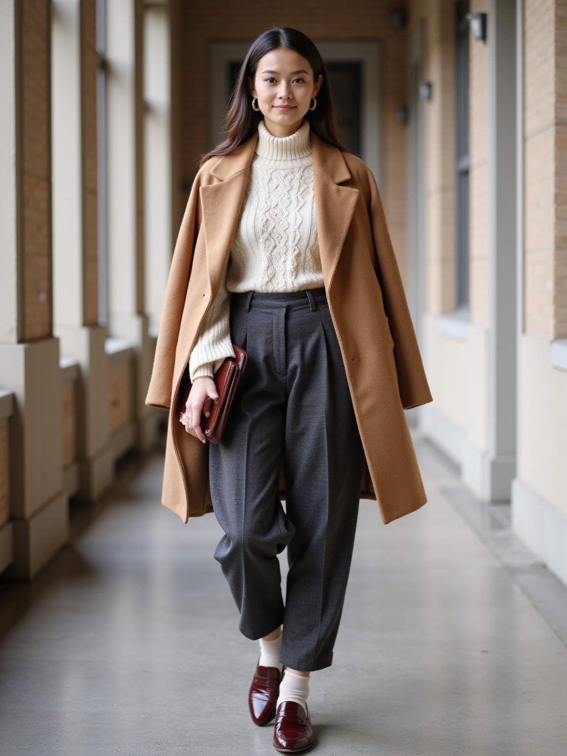 layered polished cozy knitwear
