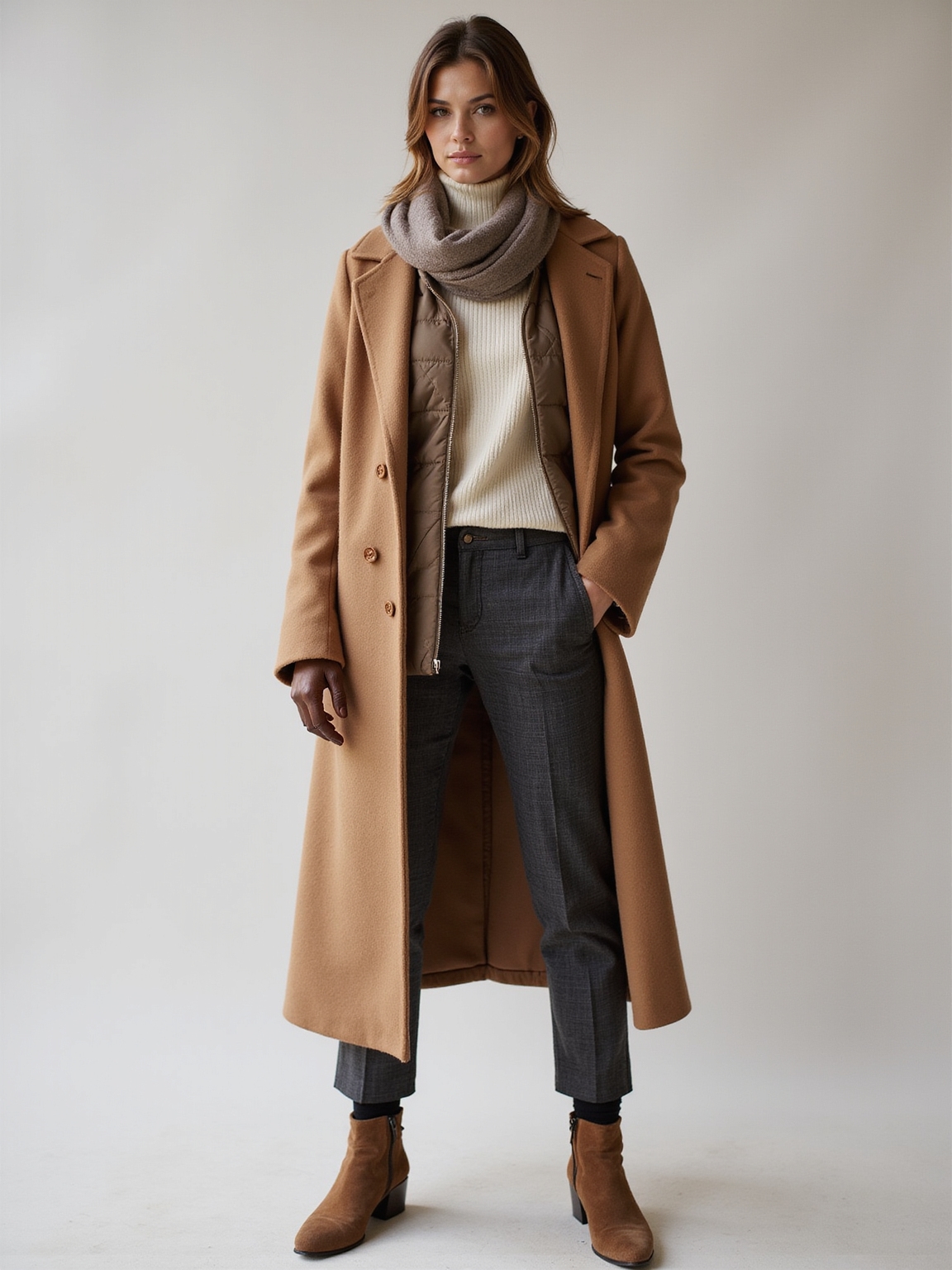 layered sleek insulated structured warmth