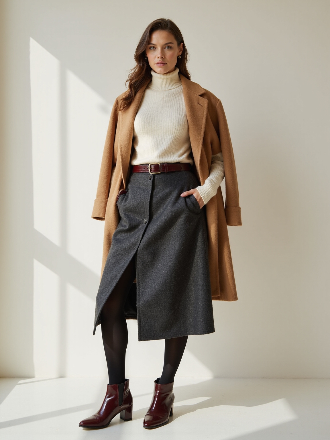 layered tights with sock cuffs
