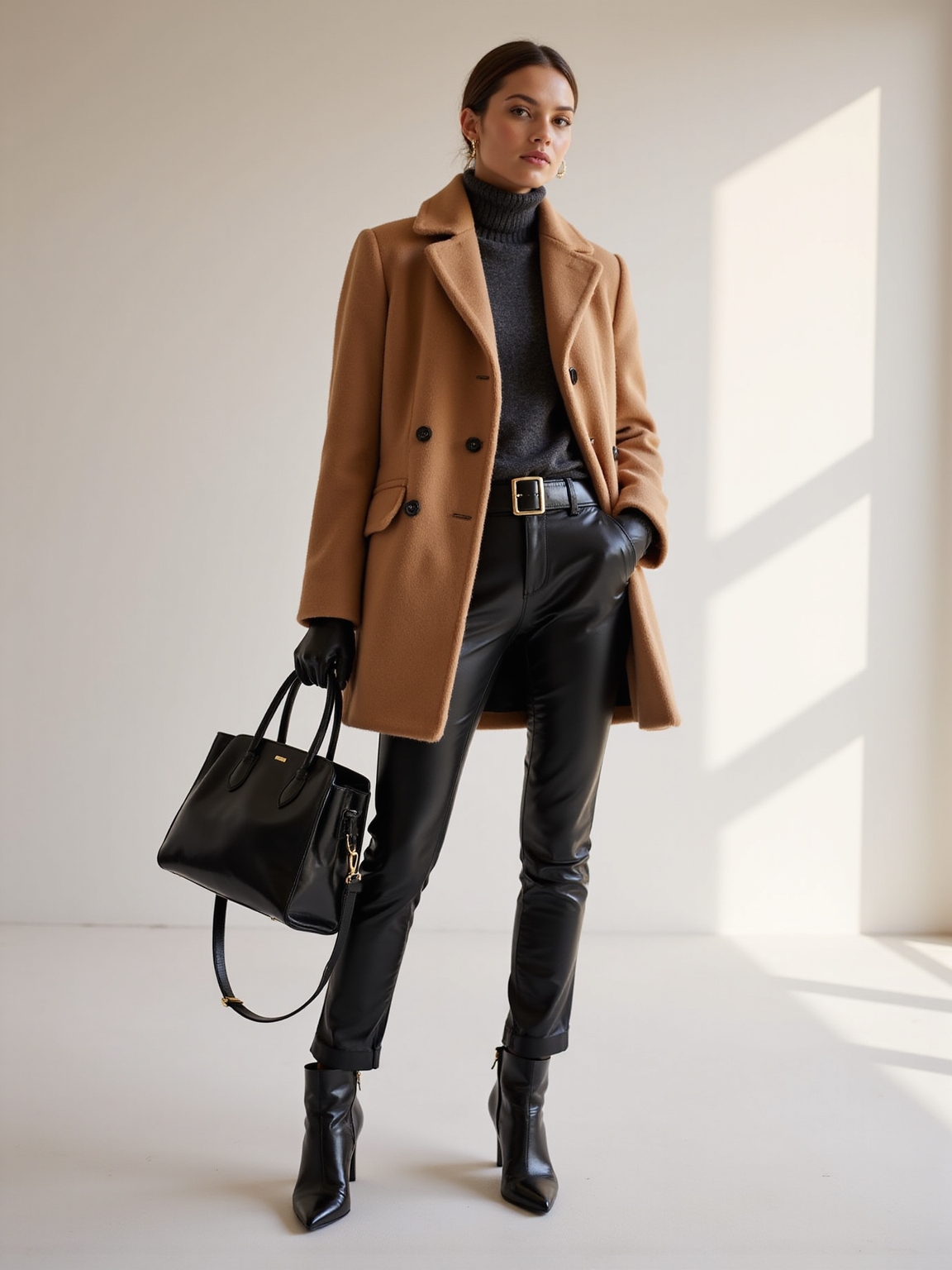 leather trimmed modern winter polish
