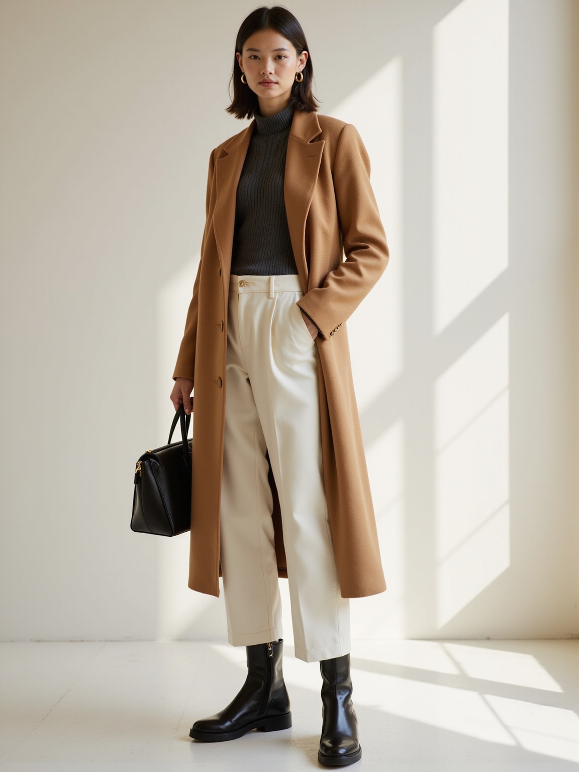 long structured hushed wool column