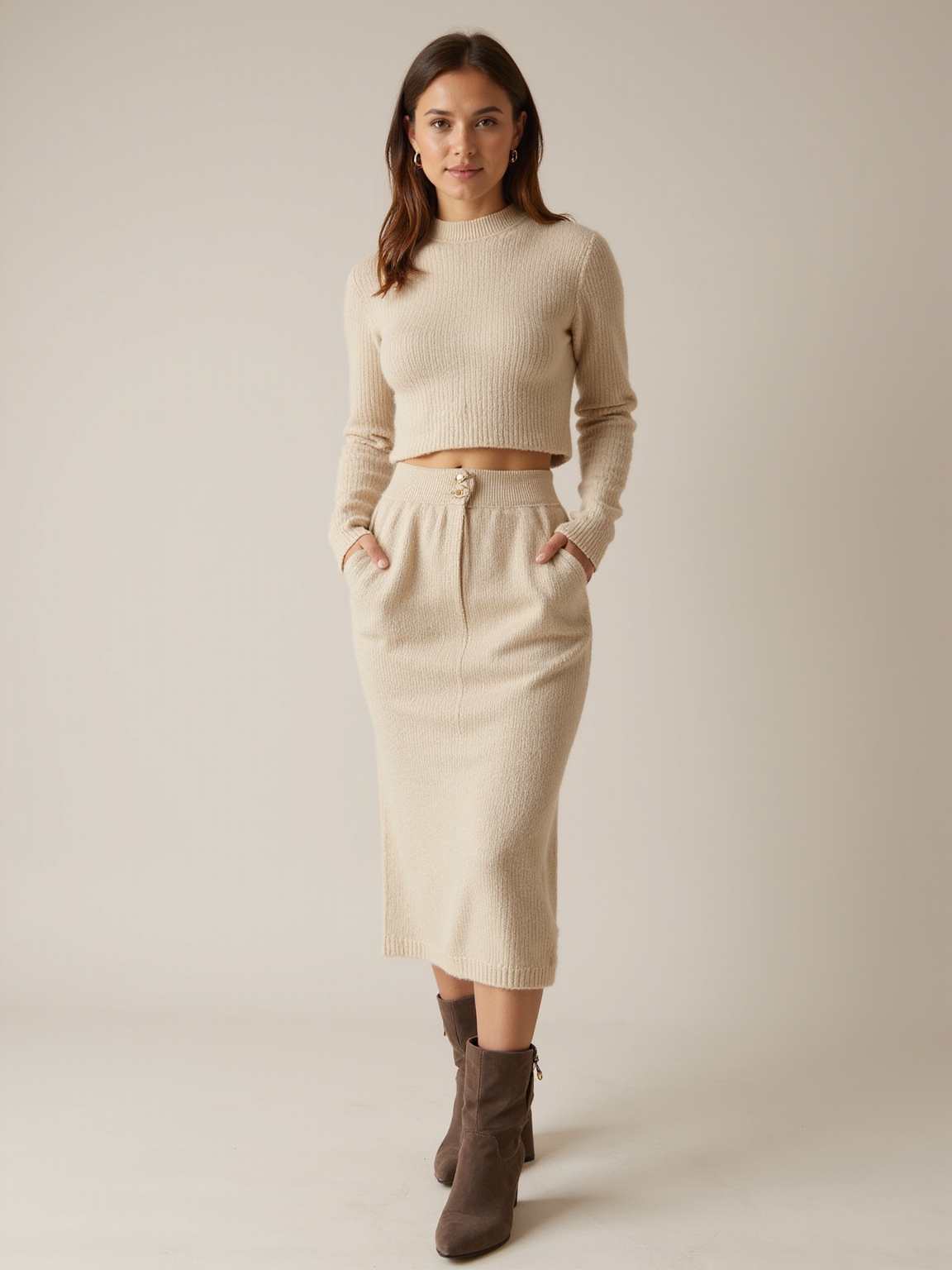 matching knit set confidence