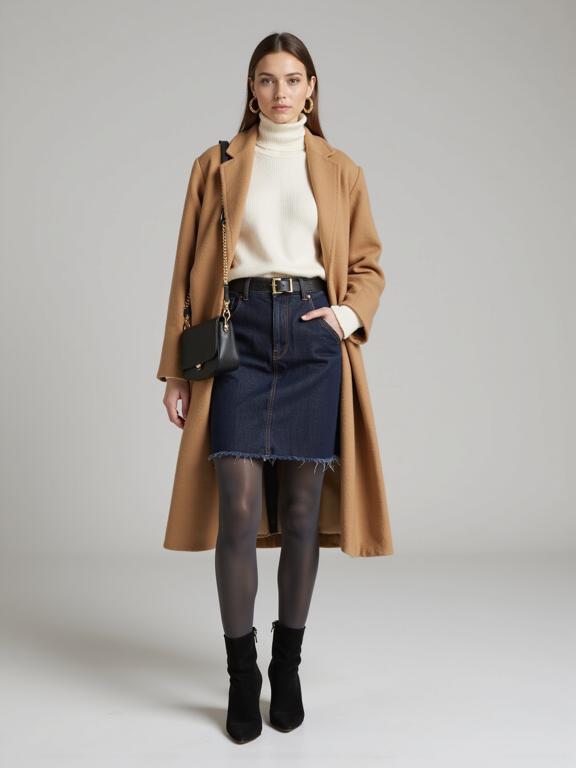 matte thermals under denim