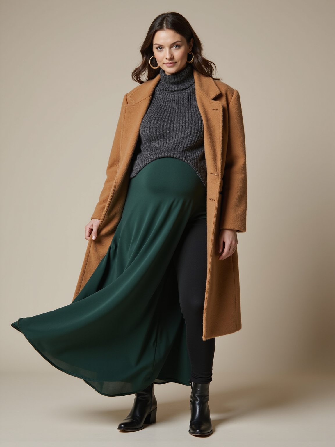 maxi skirts with fleece lined leggings