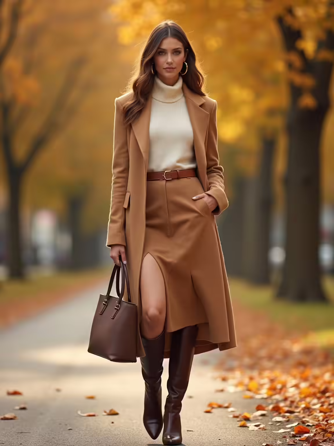 midi skirt with knee highs