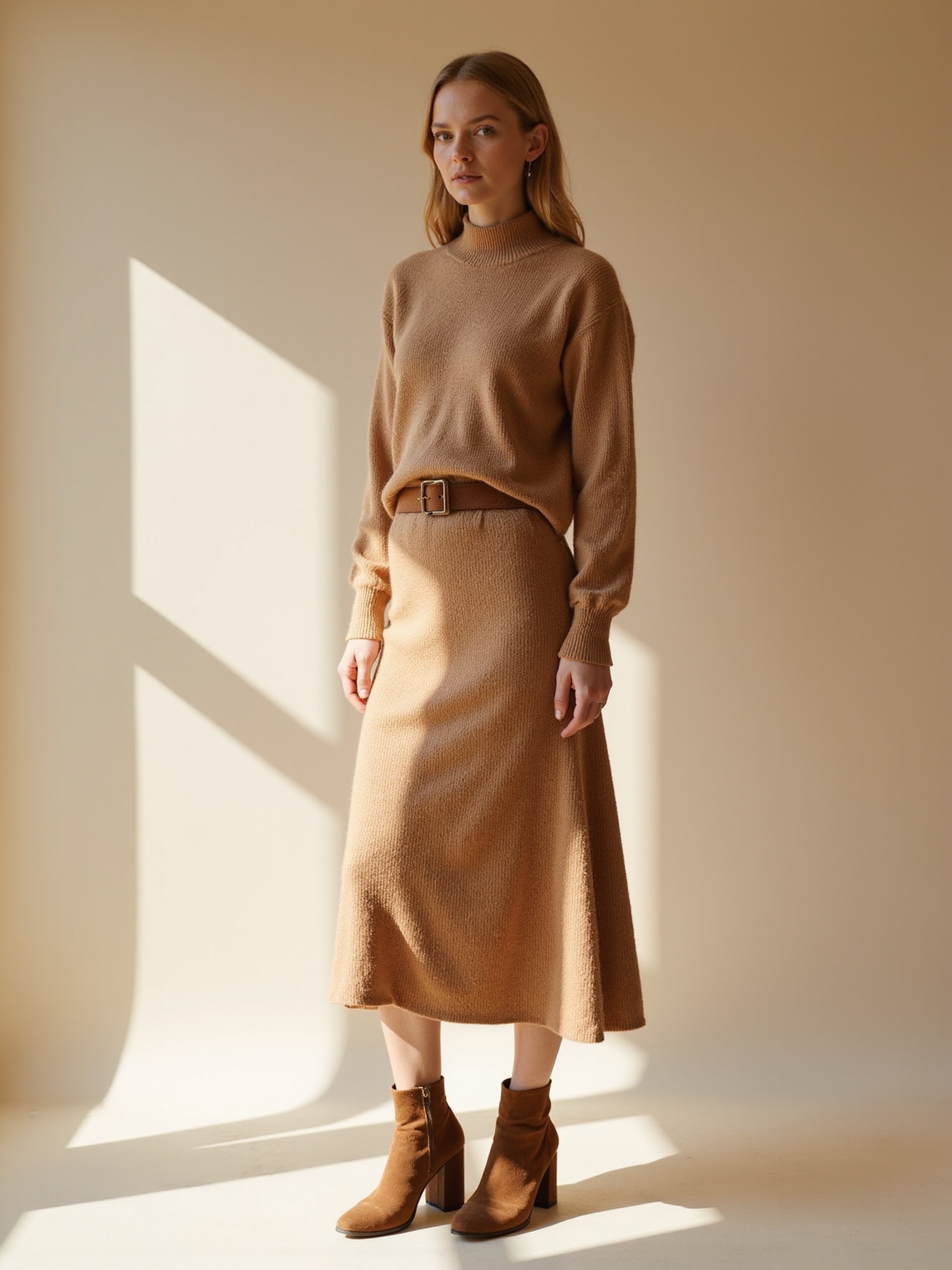 monochrome knit coordinated proportions