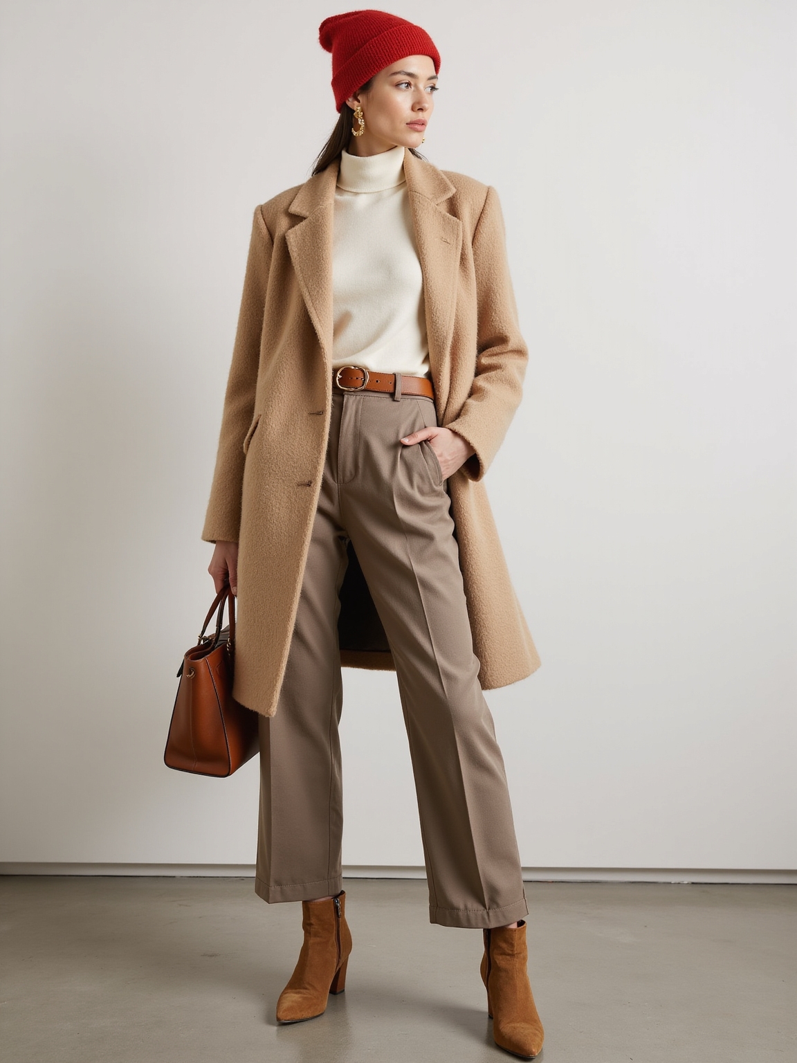 neutral layers with bright accent