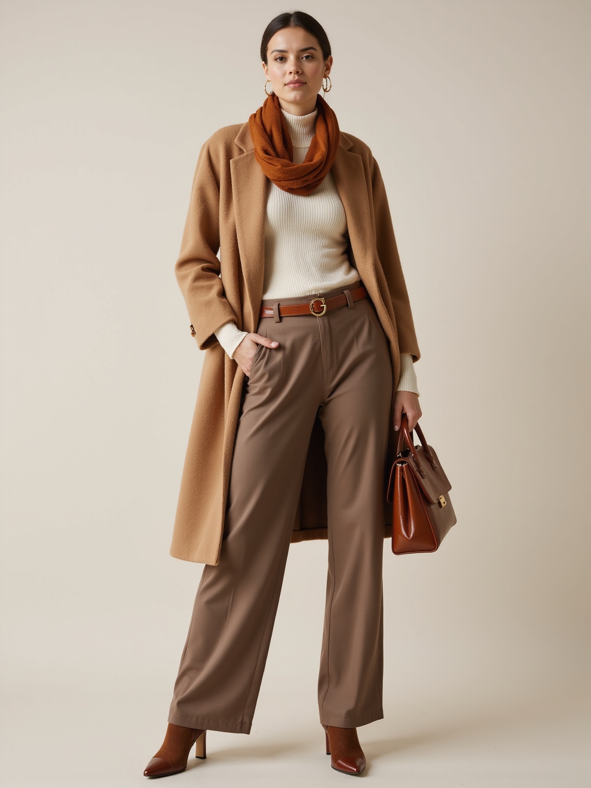 neutral layers with ember tone