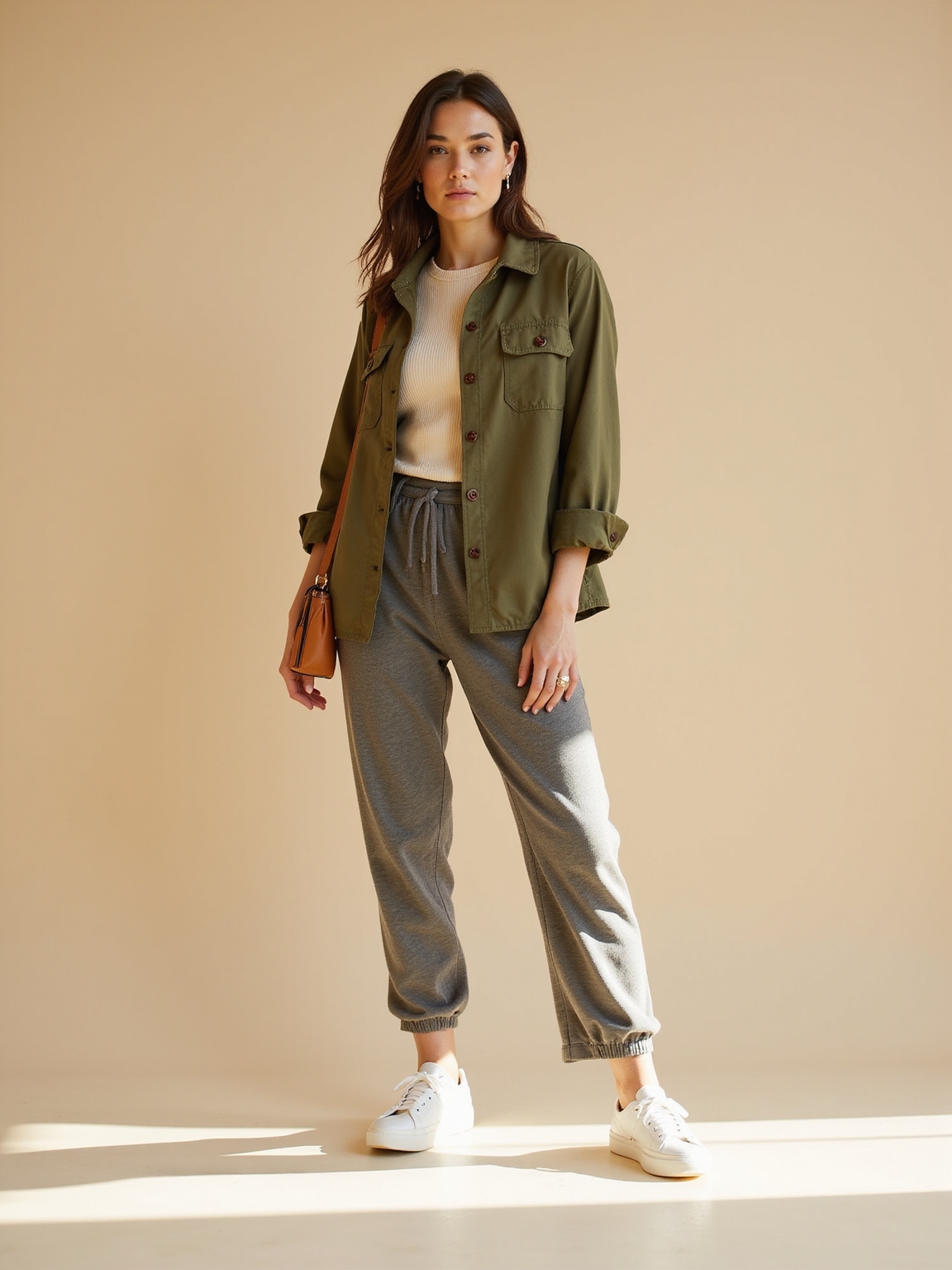 olive utility jacket styling